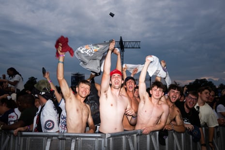 Fans watch the UFC fights from the Ellipse.
