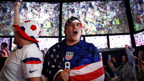 'USA! USA! USA!' Fans in LA react to World Cup win over Iran – video
