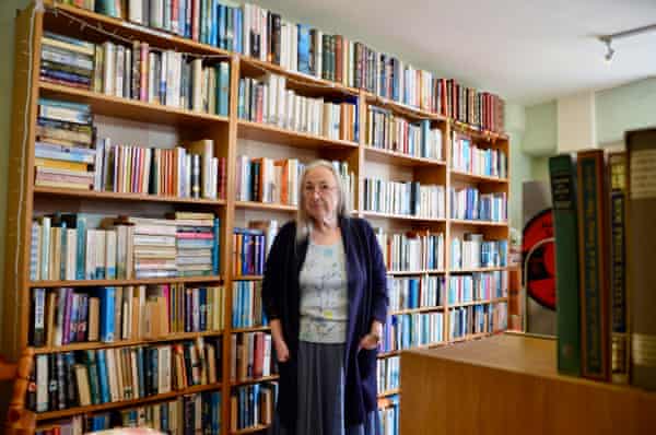 ‘I am so happy standing here in the middle of a pile of books.’