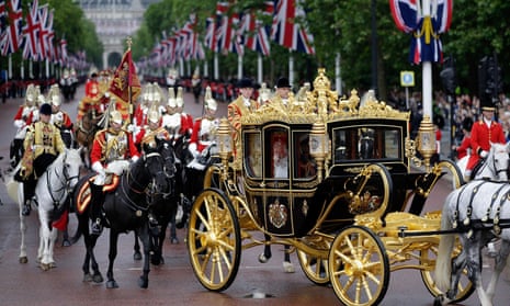 The Queen’s fairy coach returns to Buckingham Palace after the state opening of parliament last year.