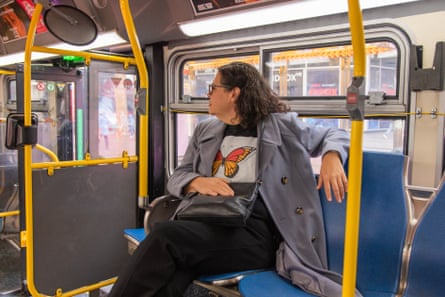 Milli Atkinson takes a bus back to her office to finish her day with more meetings.