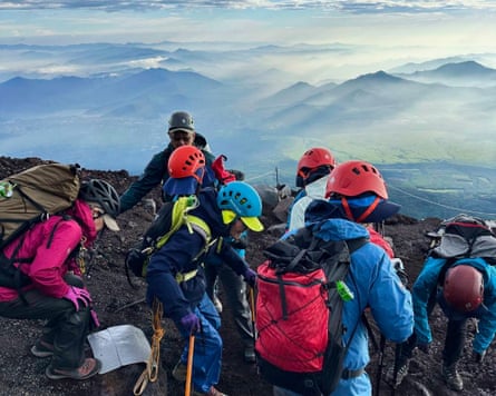 The group on Mount Fuji