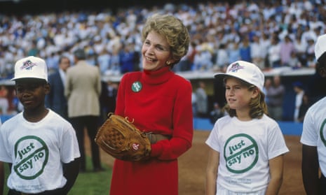 Nancy Reagan in 1988. ‘Much like abstinence-based sex education, Dare and “Just Say No” spread fear and ignorance instead of information.’