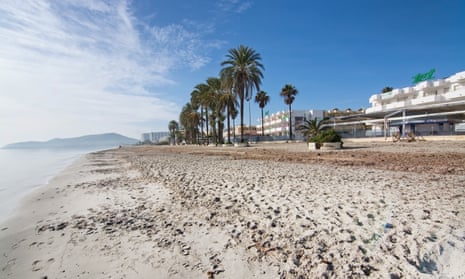 Ibiza soft white empty beach
