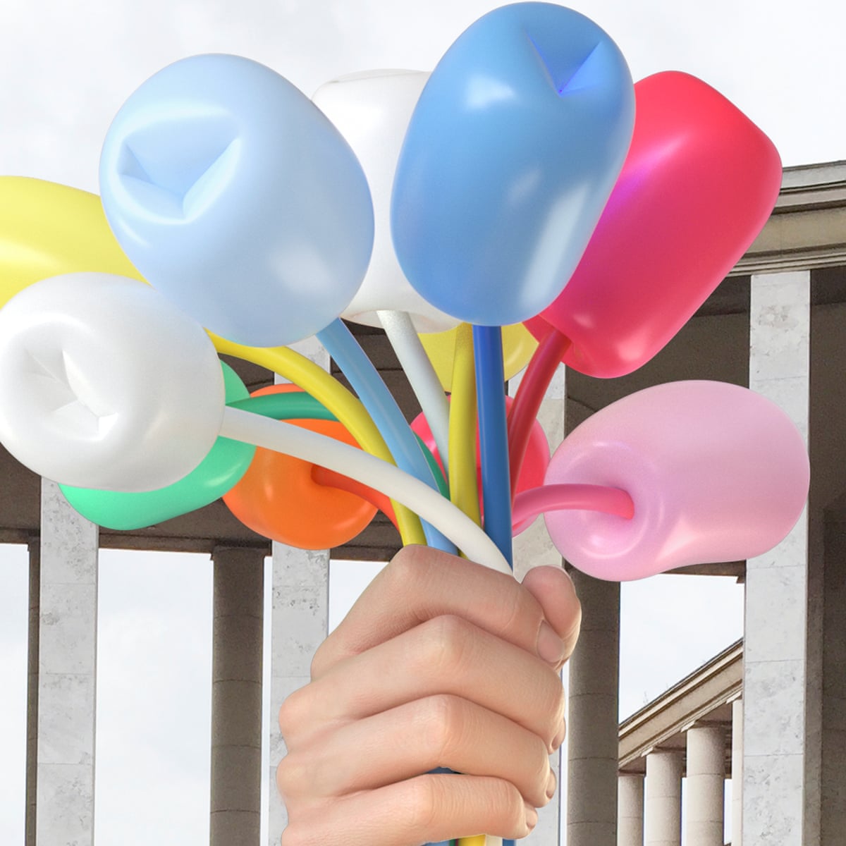 Critics Of Jeff Koons Floral Tribute To Paris Victims Raise A Stink Paris The Guardian
