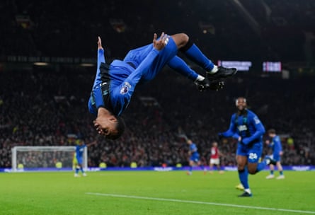 15 DecemberBournemouth’s Eli Junior Kroupi celebrates by doing a backflip.