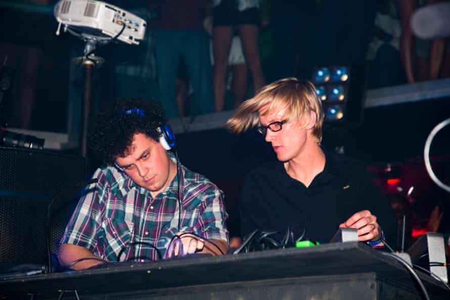 Simian Mobile Disco in concert in 2009.