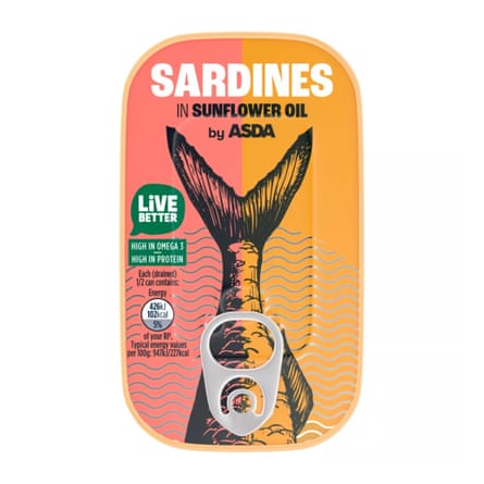 Asda Sardines in Sunflower Oil 120g