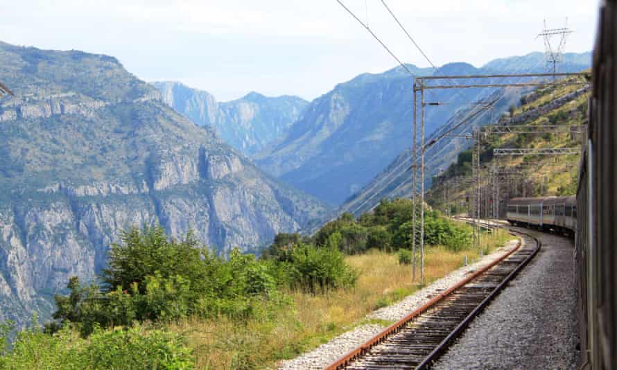 The right track: the railway heads into the mountains en route to Bar.