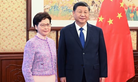 President Xi Jinping met with Carrie Lam on her duty visit to Beijing on December last year