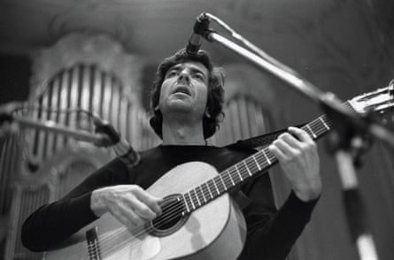 Echoes of Baudelaire … Cohen performing live in 1970.