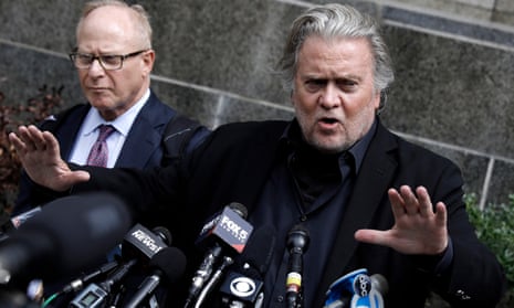 New York state has accused Bannon of stealing $1m from donations to the We Build The Wall campaign.
