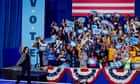 Harris stresses abortion rights and early voting in packed Atlanta rally