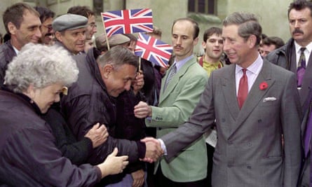 Prince Charles visits the Transylvanian town of Sibiu in 2004.