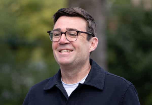 The mayor of Greater Manchester, Andy Burnham, after casting his vote this week.