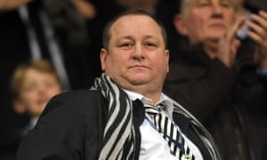 Sports Direct founder Mike Ashley at a Newcastle United game