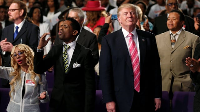 Trump Dances And Prays At Black Church Service In Detroit Video Us News The Guardian