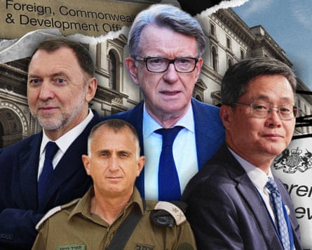 Clockwise from top left: Oleg Deripaska, Peter Mandelson, Lan Fo’an and Tamir Hayman.