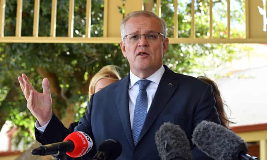 Scott Morrison at a press conference in Adelaide