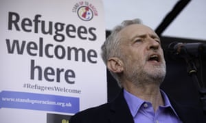 Jeremy Corbyn在伦敦举行集会