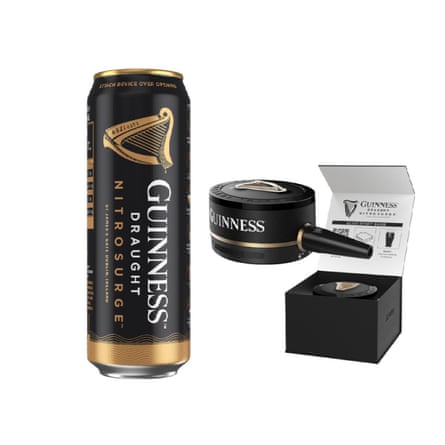Guinness Draught Nitrosurge Stout Beer Cans 4x558ml and Nitrosurge Device Bundle