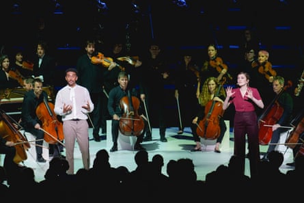 Karl Queensborough and Charlotte Ritchie with Aurora Orchestra’s 2023 The Rite by Heart at the BBC Proms.