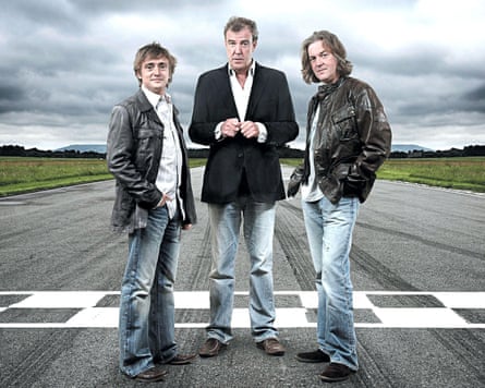 Richard Hammond, left, with Jeremy Clarkson, centre and James May