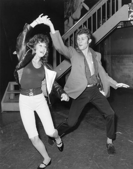 Paul Nicholas with his Grease co-star Elaine Paige in 1973