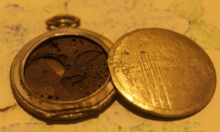 A pocketwatch one of the welders found in the old ships dumped on Brondong Port.