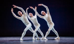 Nicol Edmonds, Melissa Hamilton and Reece Clarke in Monotones ll by Frederick Ashton from Merce Cunningham Centennial @ Linbury, ROH. (Opening 10-10-19)