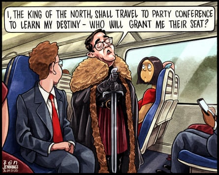 Ben Jennings connected Andy Burnham and nan Labour leadership.