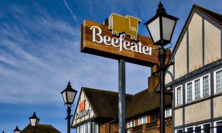 Beefeater sign outside a mock-tudor pub