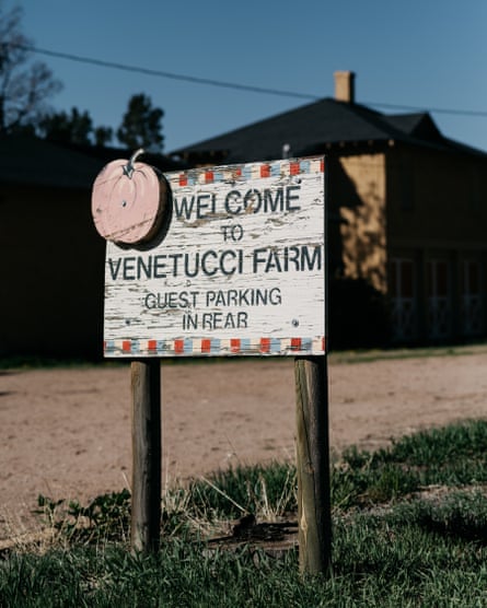 A sign at the shutdown Venetucci Farm.