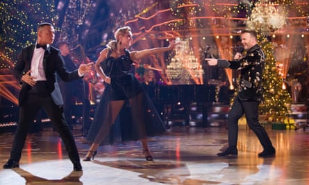 Gary Barlow, right, joins in the Strictly festivities.