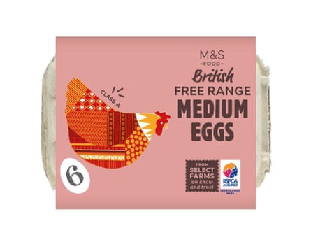 M&S Free Range Medium Eggs 6 pack