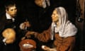 Painting: An Old Woman Cooking Eggs (1618) by Diego Rodríguez de Silva y Velázquez