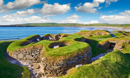 The neolithic settlement of Skara Brae, circa 3000 BC, the best preserved groups of prehistoric houses in Western Europe