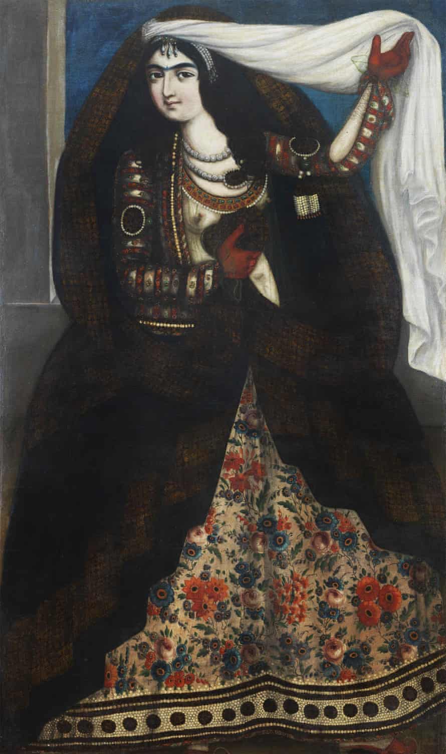 Young woman wearing a chador, circa 1844-1850, by an anonymous artist