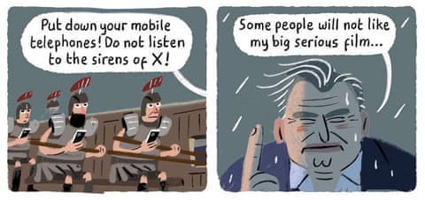 Collins cartoon in Christopher Nolan film The Odyssey, panel 5