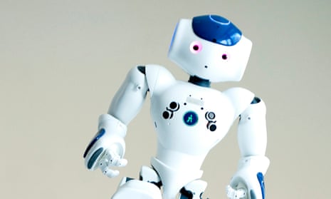 A robot at Edinburgh University’s school of informatics.