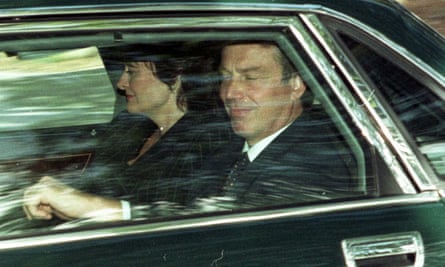 Tony Blair and his wife Cherie arrive at Balmoral