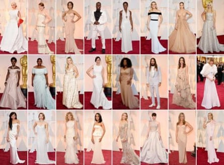 Oscar outfits all white, 50 shades of pale