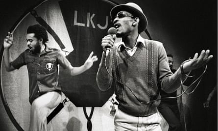 Johnson created the dub poetry literary genre … pictured on stage in Amsterdam in 1980.