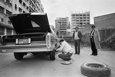 ‘I photograph where I live and what I see and feel’ … Changing the Wheel, Beirut, 1982.
