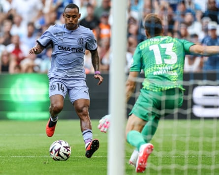 Igor Paixão in pre-season action for Marseille against Atlético Madrid last week.
