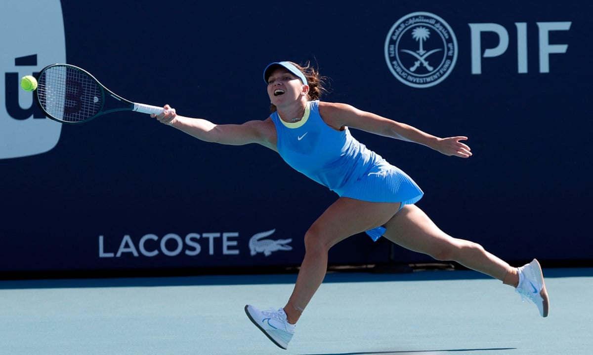 Simona Halep defeated by Paula Badosa in Miami on return from doping ban | Simona Halep | The Guardian