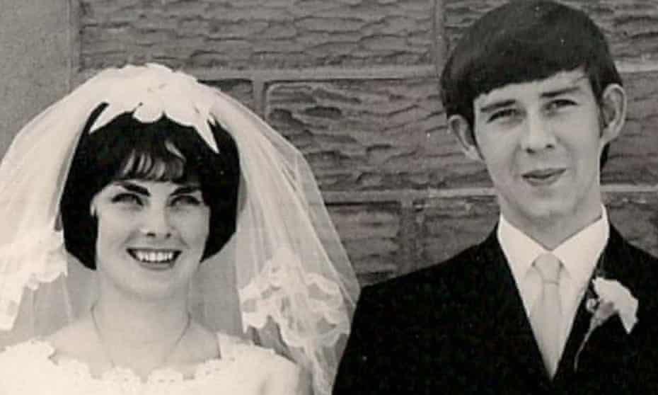 David and Janice Hunter on their wedding day. David Hunter has denied murdering his terminally ill wife in Cyprus.