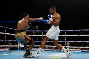 Joshua connects with a massive right hand.