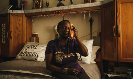 Baltimore Heat<br>Karen Lewis at her home in Baltimore. Lewis is in the middle of a set of row houses and says it can get so hot sometimes she has trouble breathing.