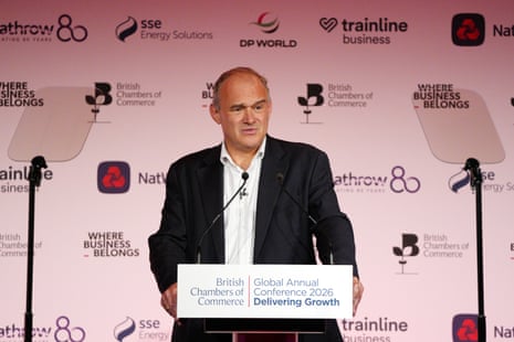 Ed Davey speaking at the BCC conference today.